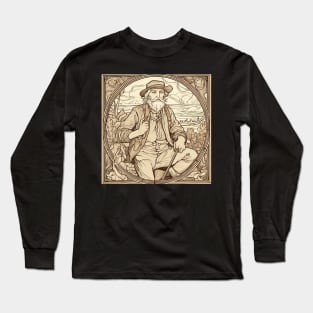 Fisherman drawing Long Sleeve T-Shirt